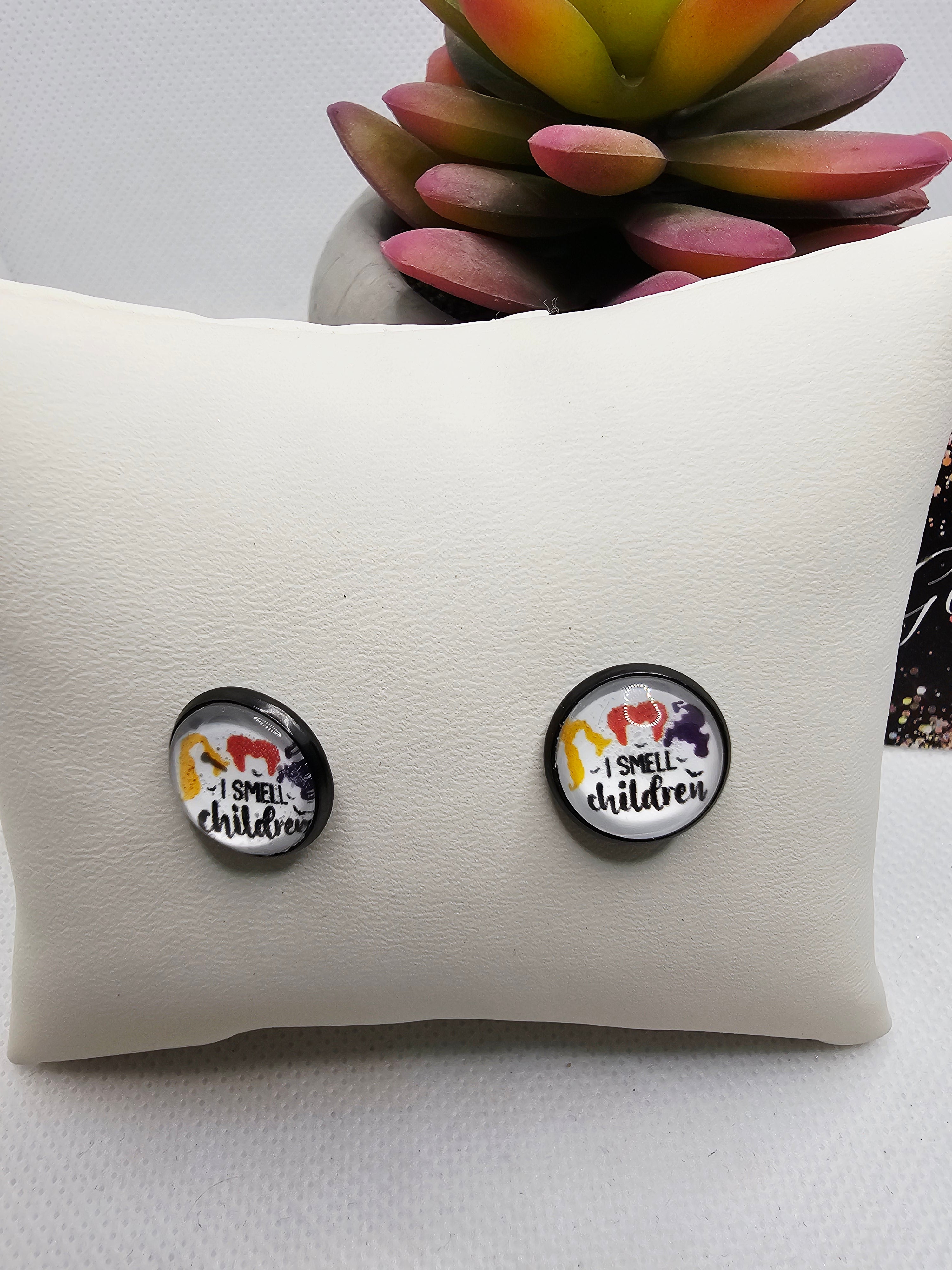 2690 S.Sisters "I smell children" Stud Earrings