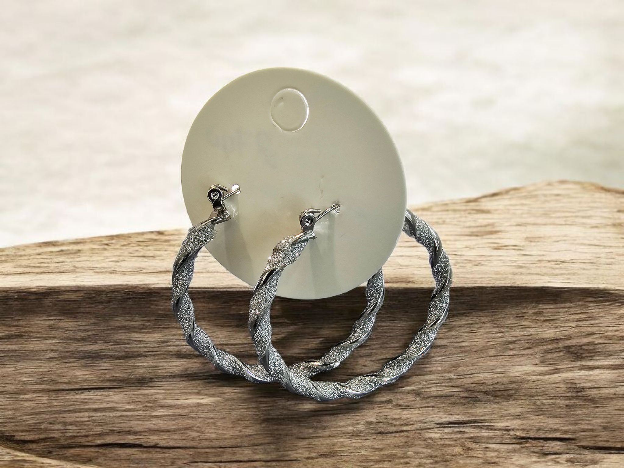 2740 Silver Twist Hoops