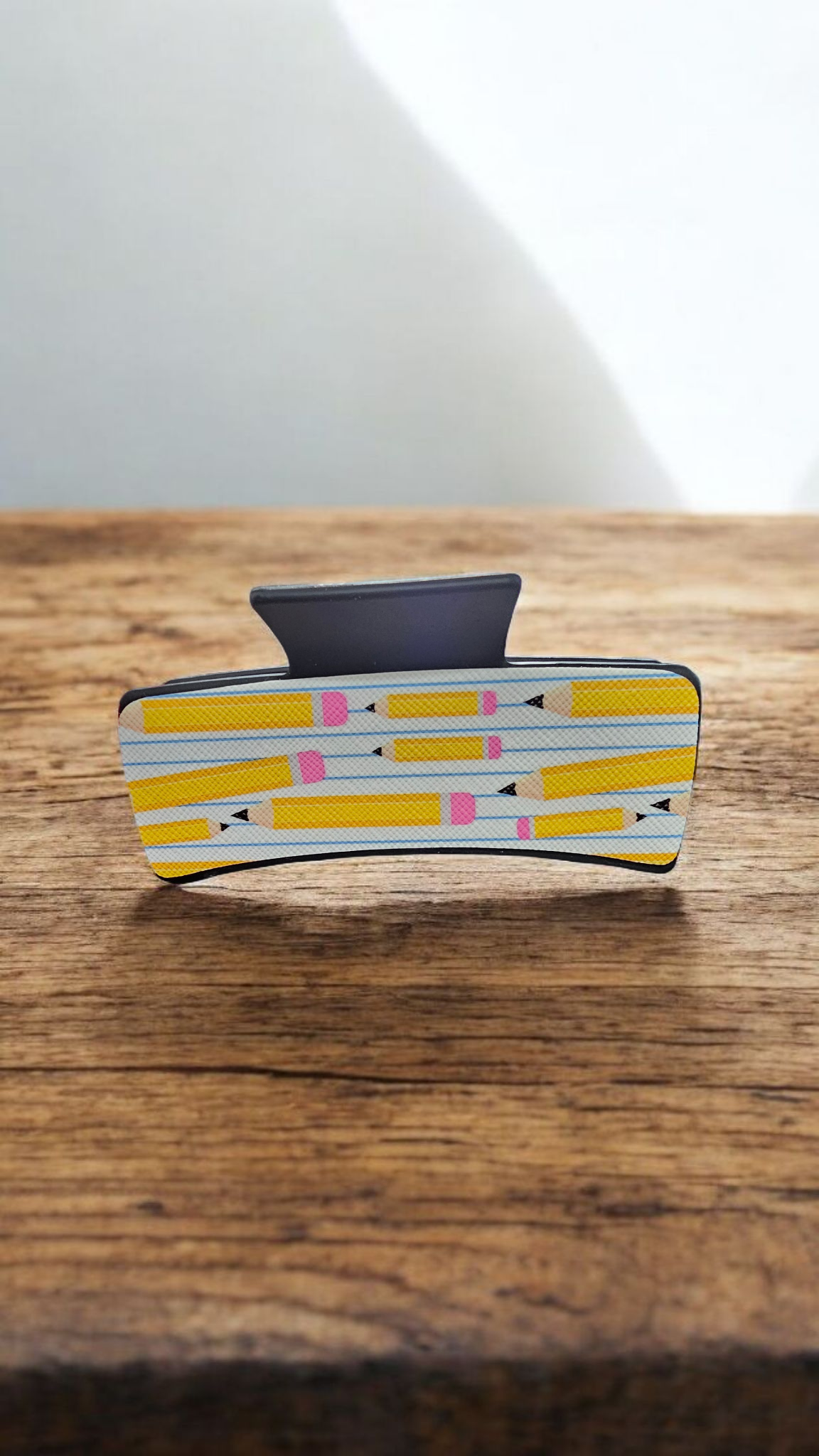 2732 Pencils Leather Hair Claw Clip