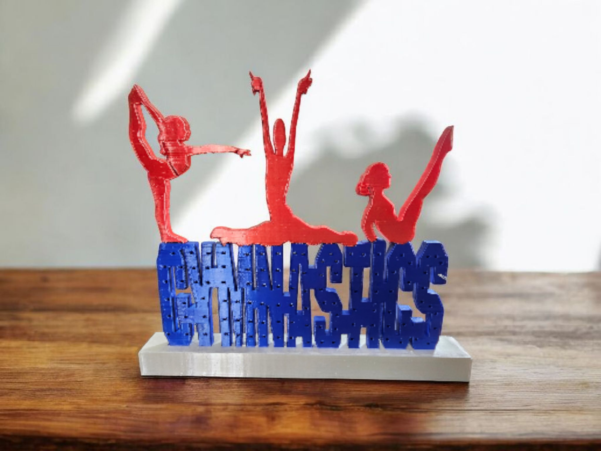 3D Red, White and Blue Gymnastics Earring Holder