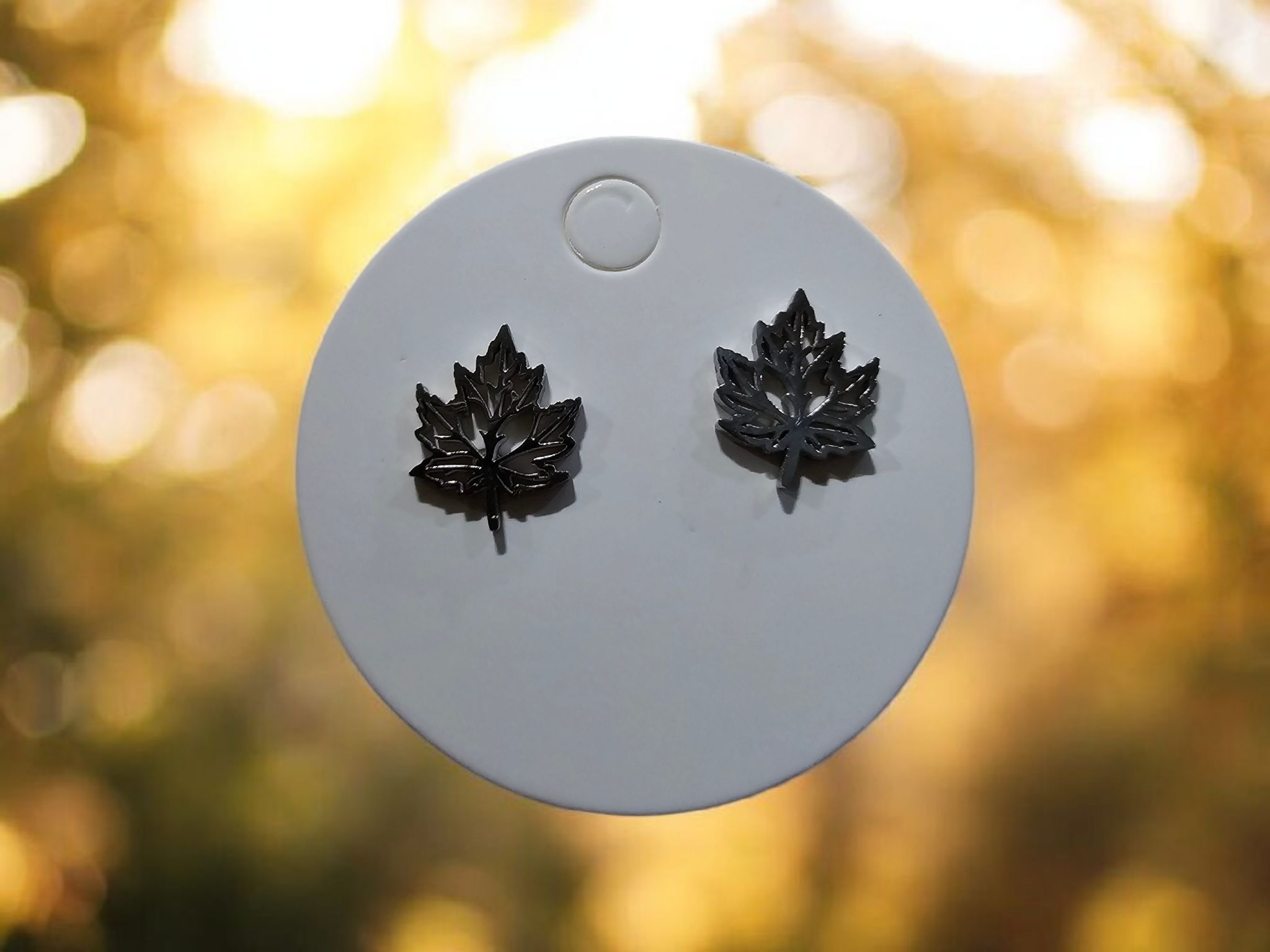 2775 Silver Leaf Stud Earrings