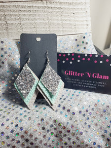 402 Triangle Three Layer Dangle Earrings