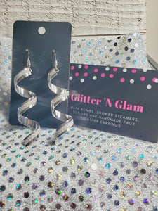 Silver Twist Dangle Earrings