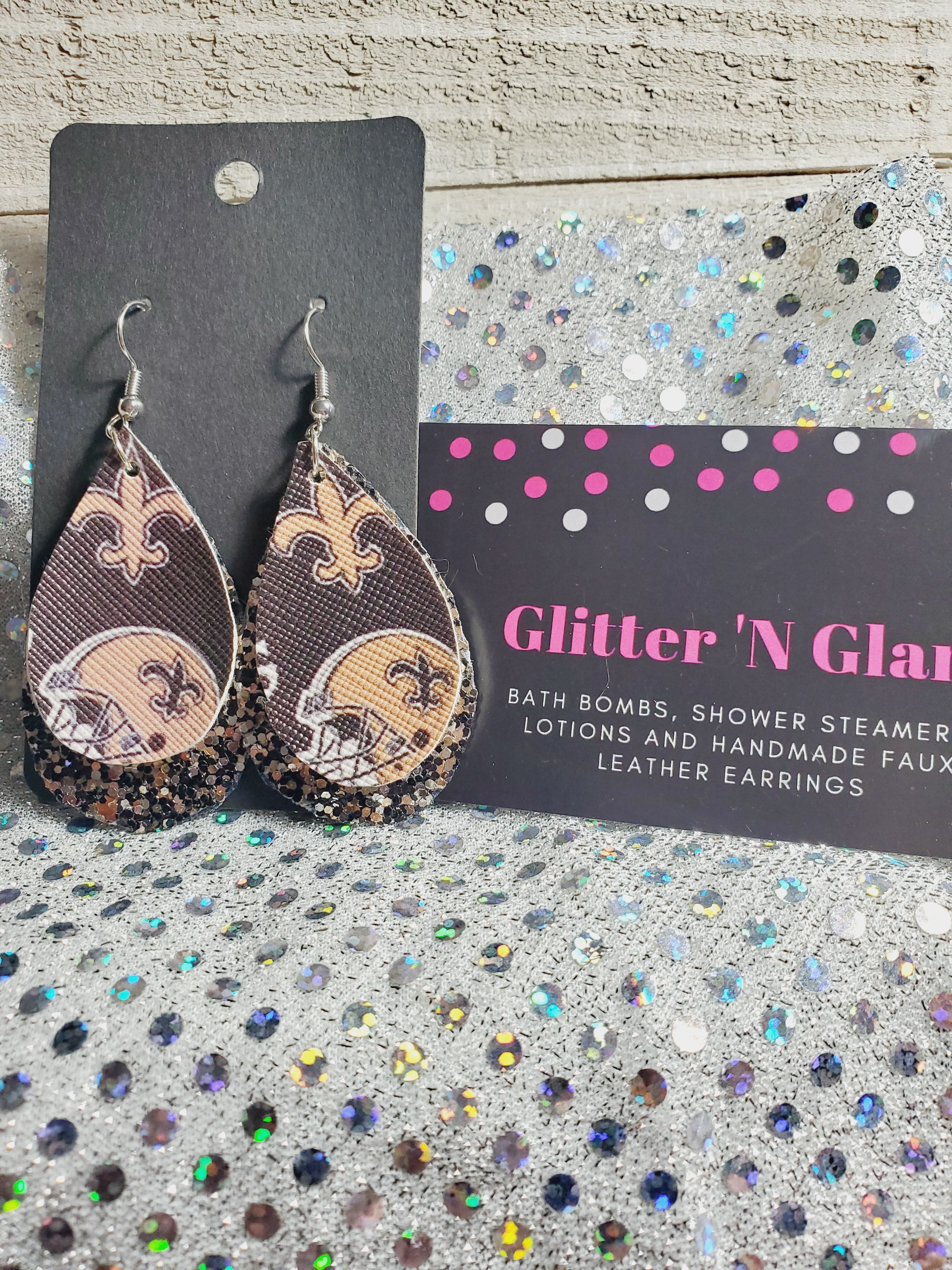 385 Saints Teardrop Dangle Earrings