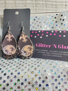 385 Saints Teardrop Dangle Earrings