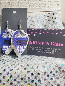 384 Colts Upside Down Dangle Earrings