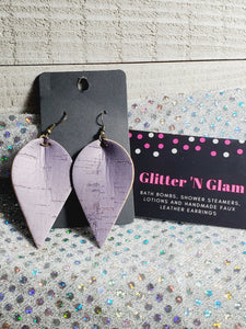 187 Lilac Purple Cork Dangle Earrings