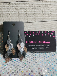 288 Metal Multi-Colored Leaves Dangle Earrings
