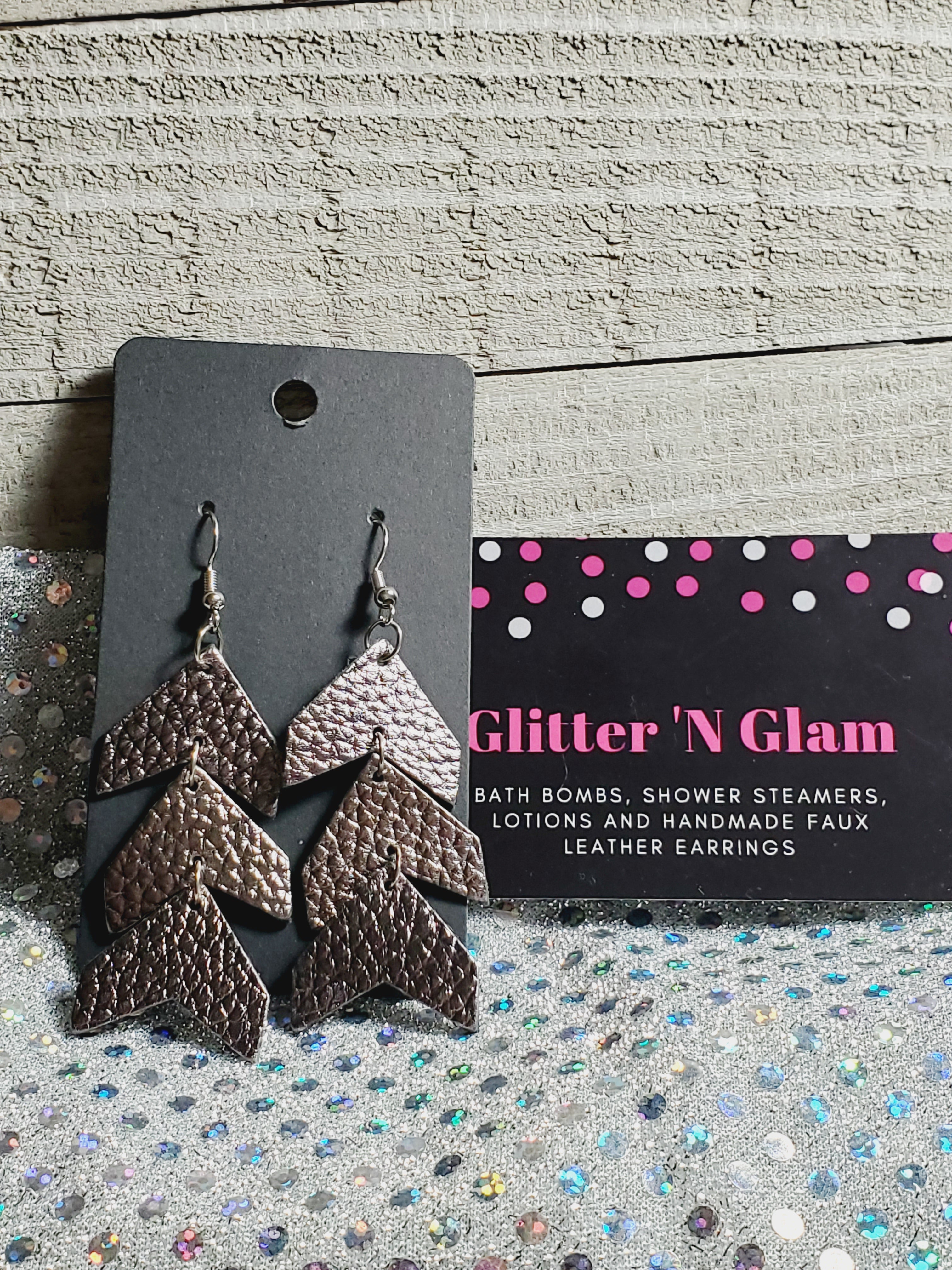 286 Gunmetal Arrow Dangle Earrings