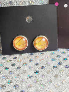 824 Basketball Stud Earrings