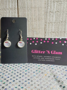 773 Broncos Inspired Stud Dangle Earrings
