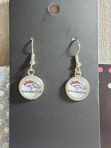 773 Broncos Inspired Stud Dangle Earrings