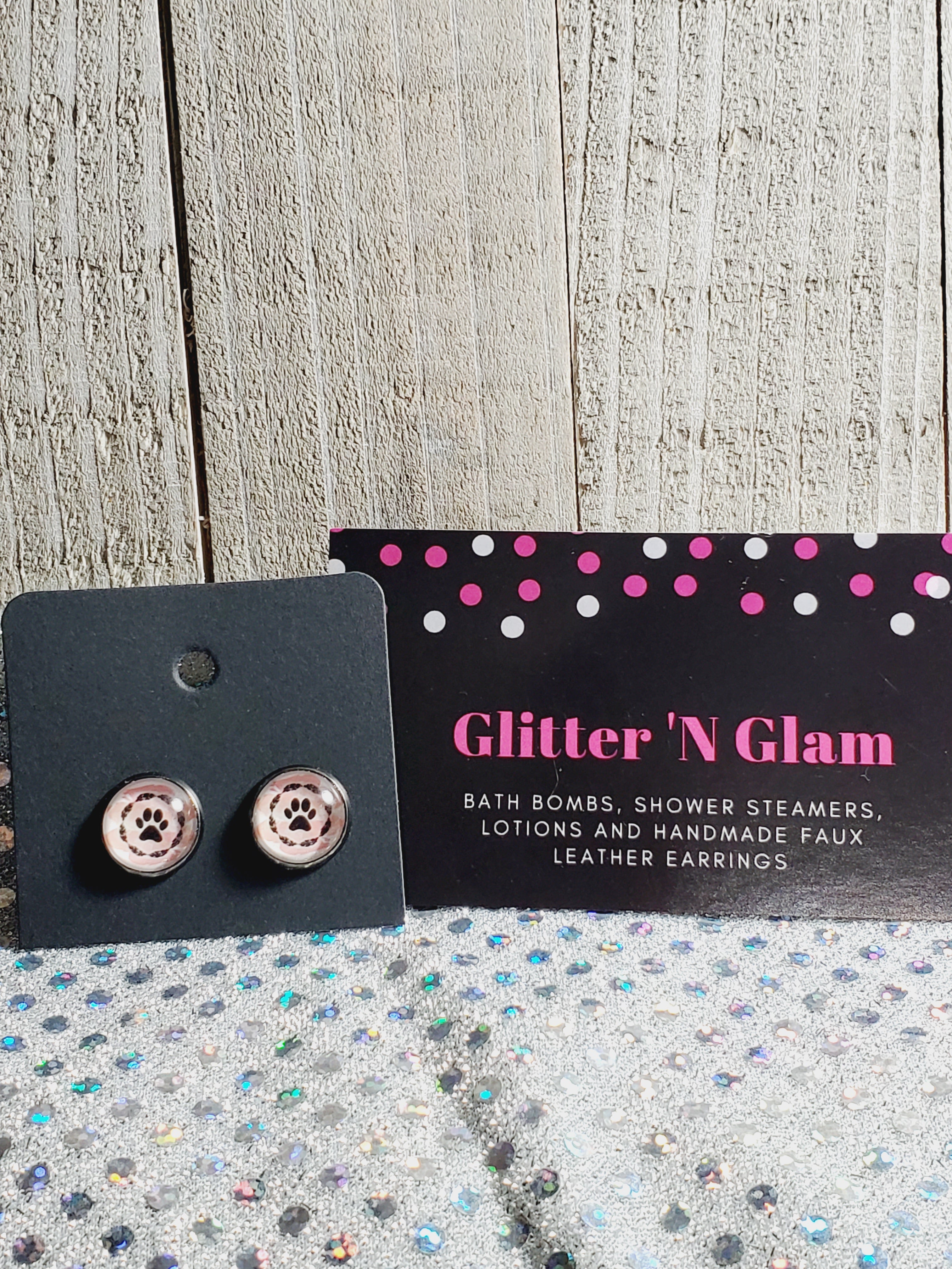 Paw Print Stud Earrings