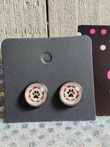 Paw Print Stud Earrings
