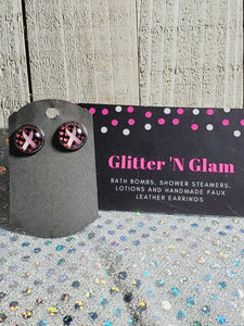 868 Pink Ribbon Awareness Stud Earrings