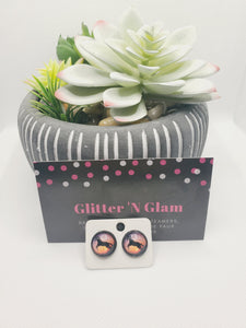 794 Horse Stud Earrings with Sunset