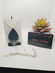 511 Black and Silver Leather Necklace