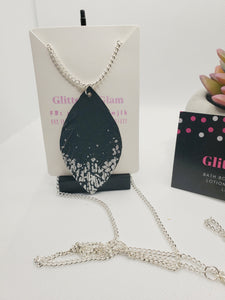 511 Black and Silver Leather Necklace