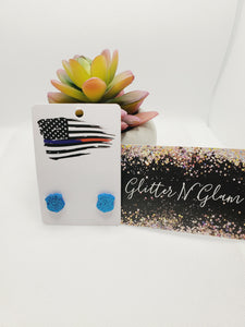 970 Blue Sparkle Police Badge