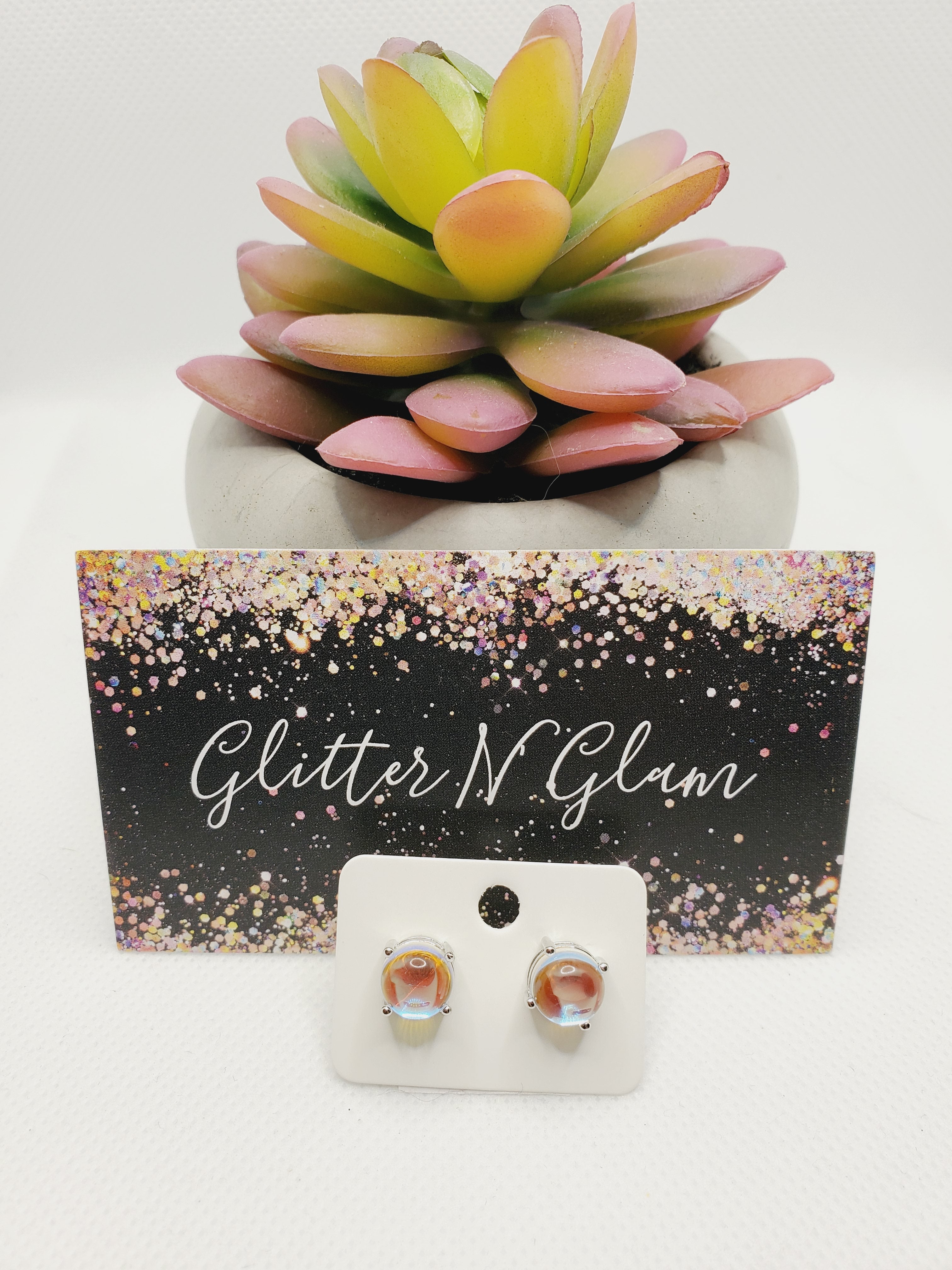 964 Irridescent Stud Earrings