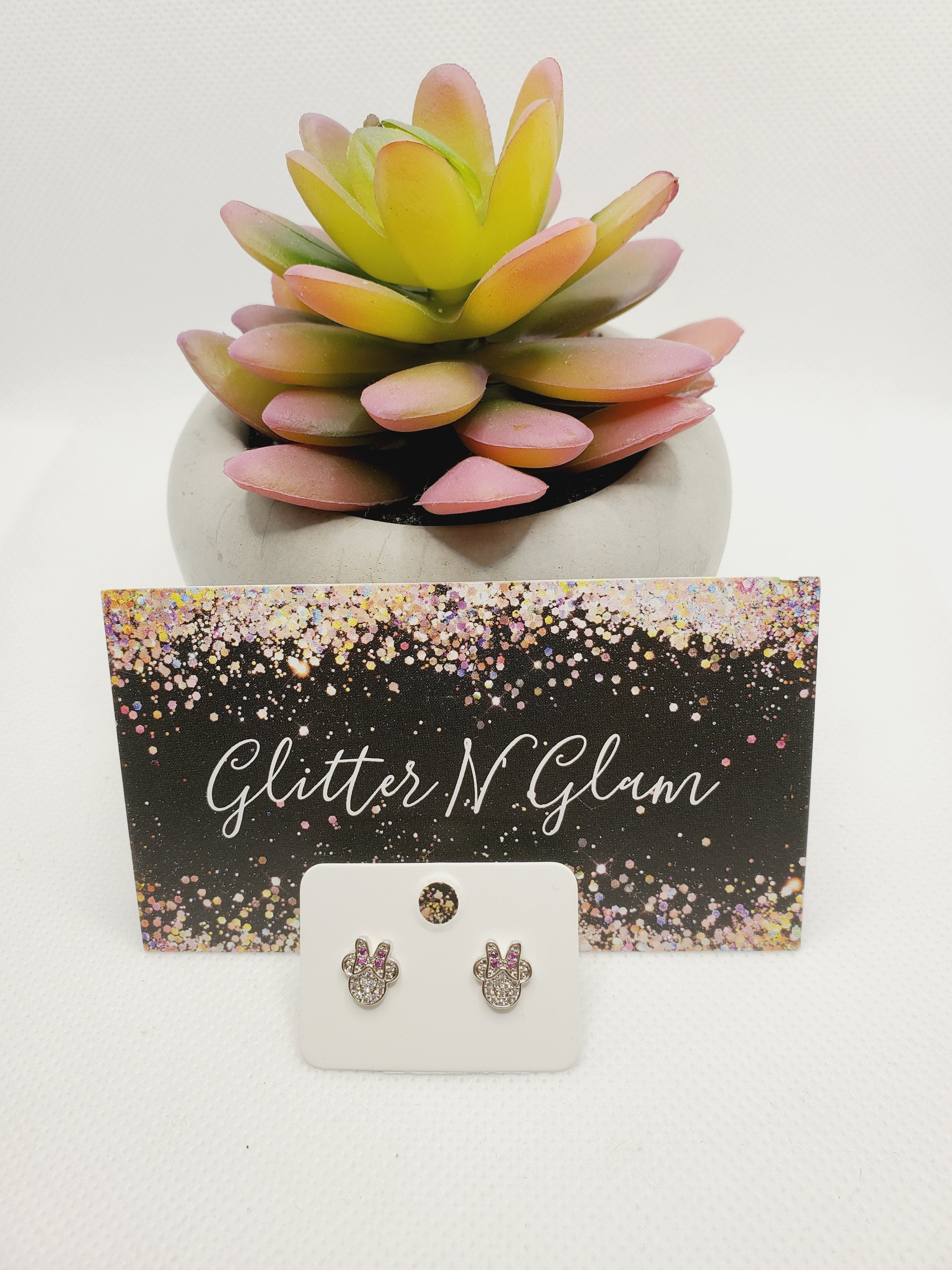 993 Minne Mouse Pink Stud Earrings
