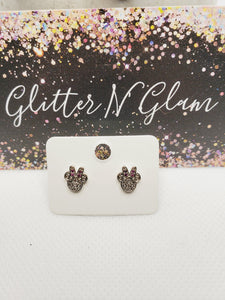 993 Minne Mouse Pink Stud Earrings