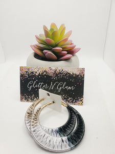 474 Multi colored Woven Hoop Earrings