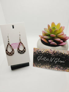 484 Silver Metal Chevron Dangle Earrings