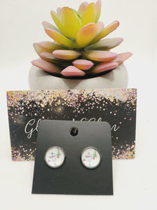 1066 Snowman Ice Skating Stud Earrings