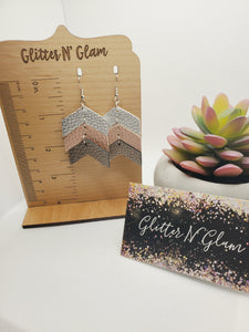 1223 Silver, Rosegold, Gunmetal Arrows Dangle Earrings