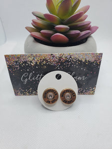 1281 Gold and Silver Bullet Stud Earrings