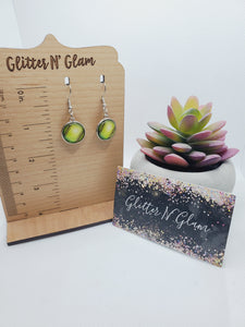 1316 Softball Stud Dangle Earrings