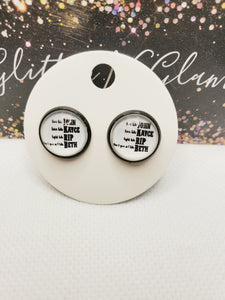 1404 "Live like John, Love like Kayce, Fight like Rip, and Dont give a f**k like Beth" Yellowstone Stud Earrings