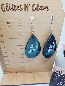 1502 "Is this jolly enough" G-Man Dangle Earrings
