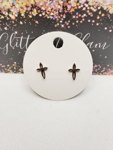 1692 Silver Cross Stud Earrings